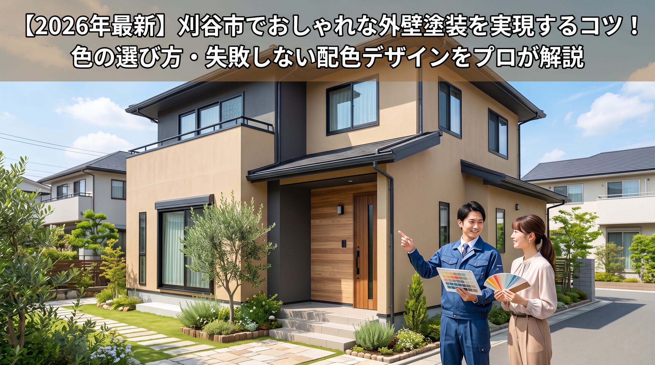 【2026年最新】刈谷市でおしゃれな外壁塗装を実現するコツ！色の選び方・失敗しない配色デザインをプロが解説