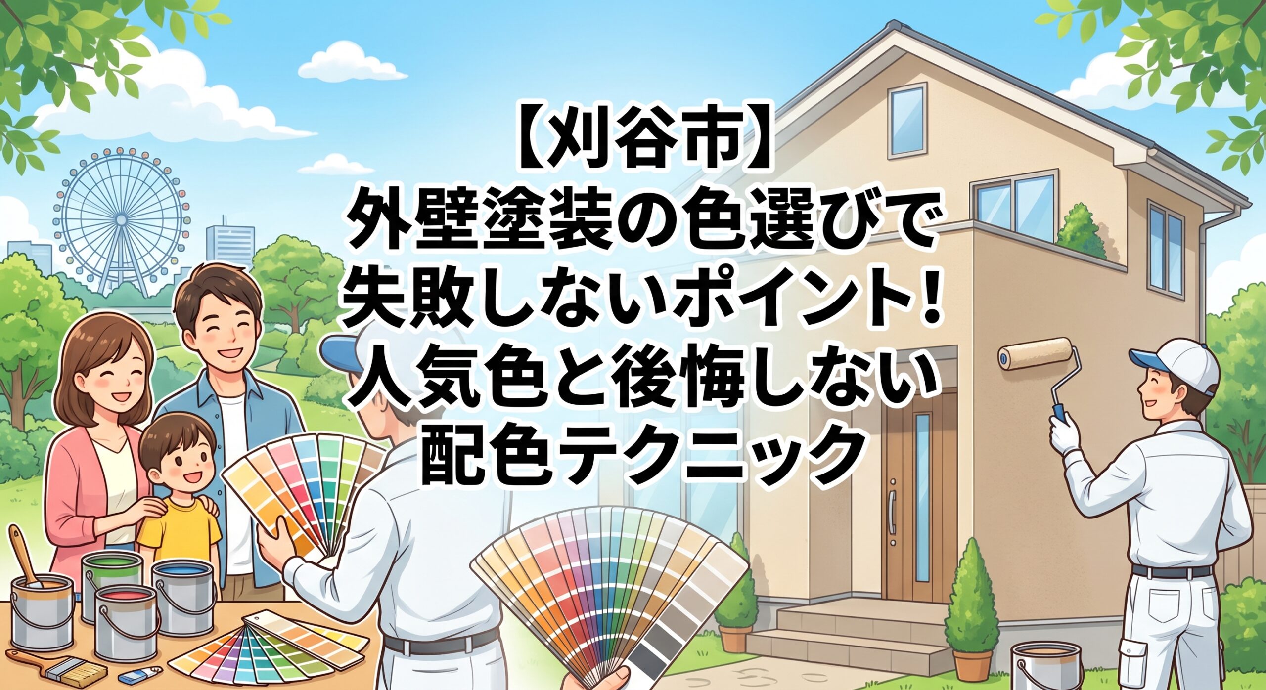 【刈谷市】外壁塗装の色選びで失敗しないポイント！人気色と後悔しない配色テクニック